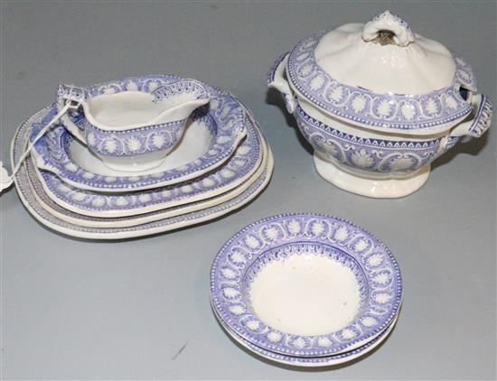 Victorian Davenport, ceramic childs dinner service & cutlery